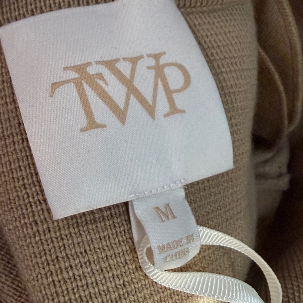 NWT TWP Camel Beige Knit Boyfriend Blazer 100% Merino Wool, size M - Picture 14 of 16